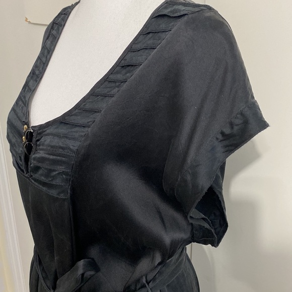 Bruuns Bazaar Silk Dress Black Color Size L - Picture 5 of 11
